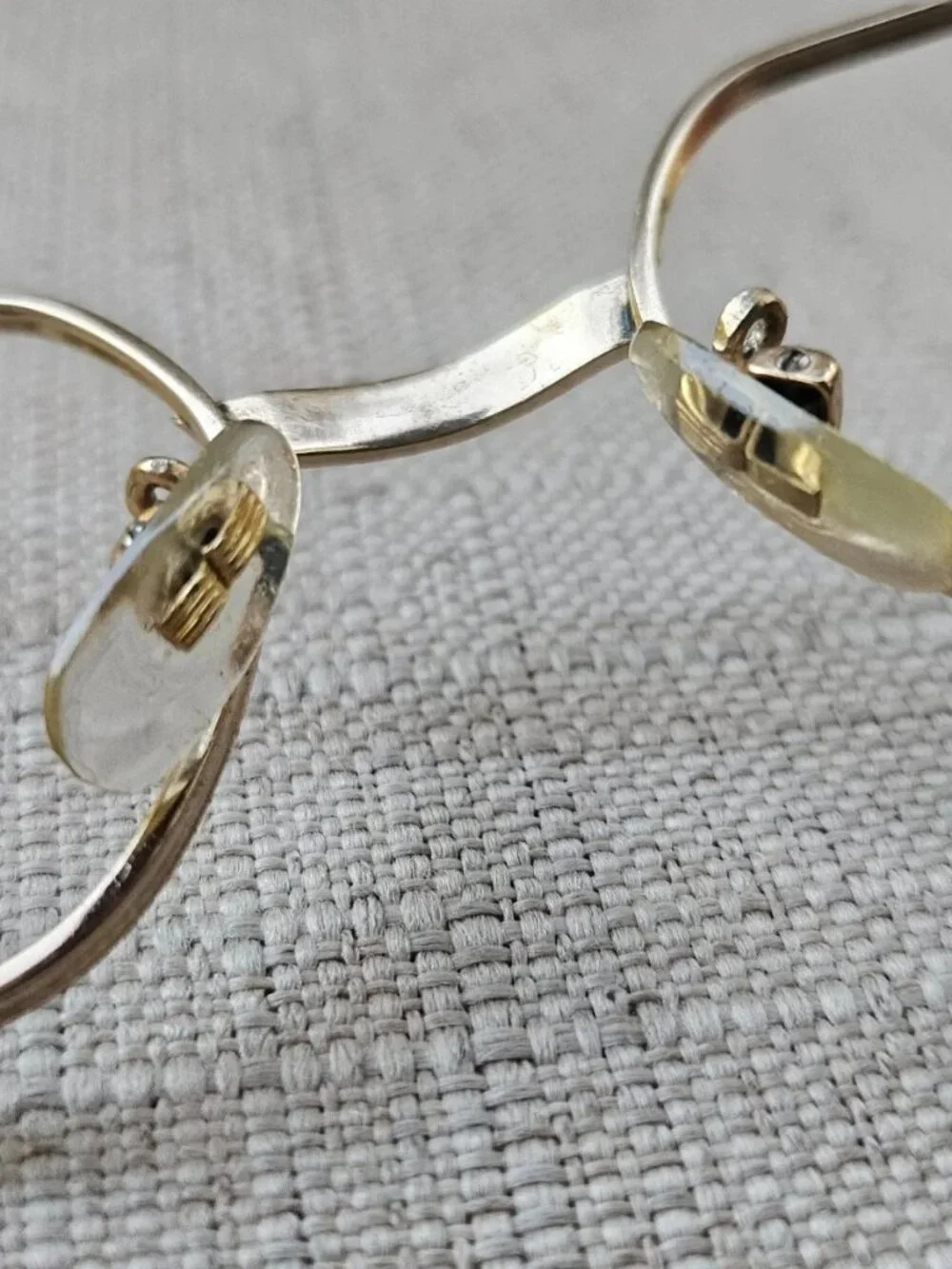 Vintage HEX-O-K Eyeglasses Frame Gold Tone Eyewear Glasses Frame Korea
